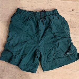 White Sierra Men's Teal Green Athletic Shorts